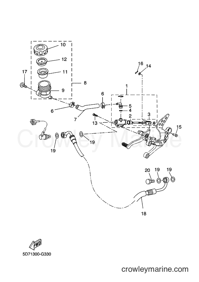 2012 Sport Bike YZF-R125 - YZF-R125 (5D7B) [080] - REAR MASTER CYLINDER