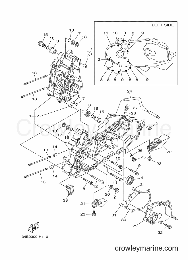 Yamaha Motors YP400A (34BB) [010] - CRANKCASE