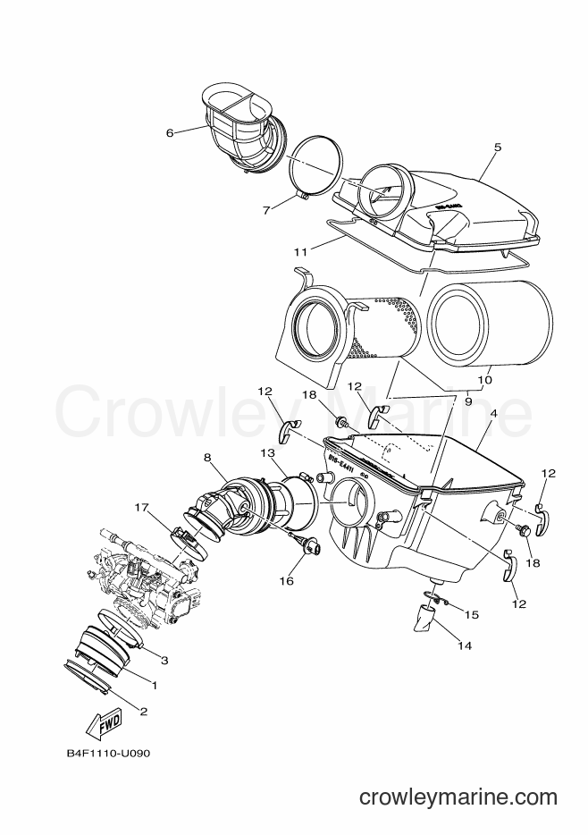 Yamaha Motors YFM700FWAD (B4FF) [010] - INTAKE