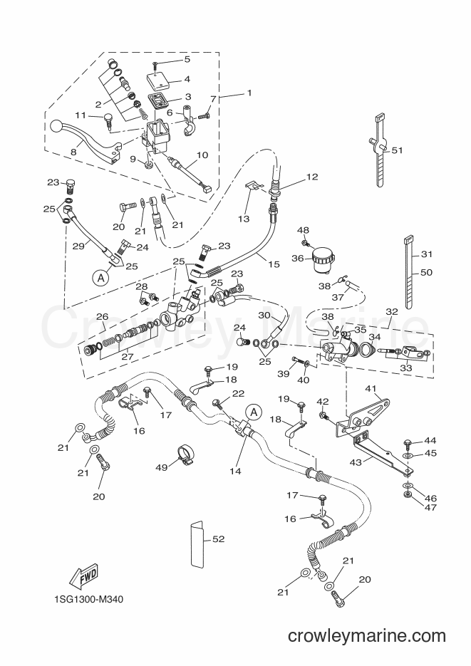 2013 ATV YFM350FWA - YFM350FWA (1SG1) [040] - FRONT MASTER CYLINDER