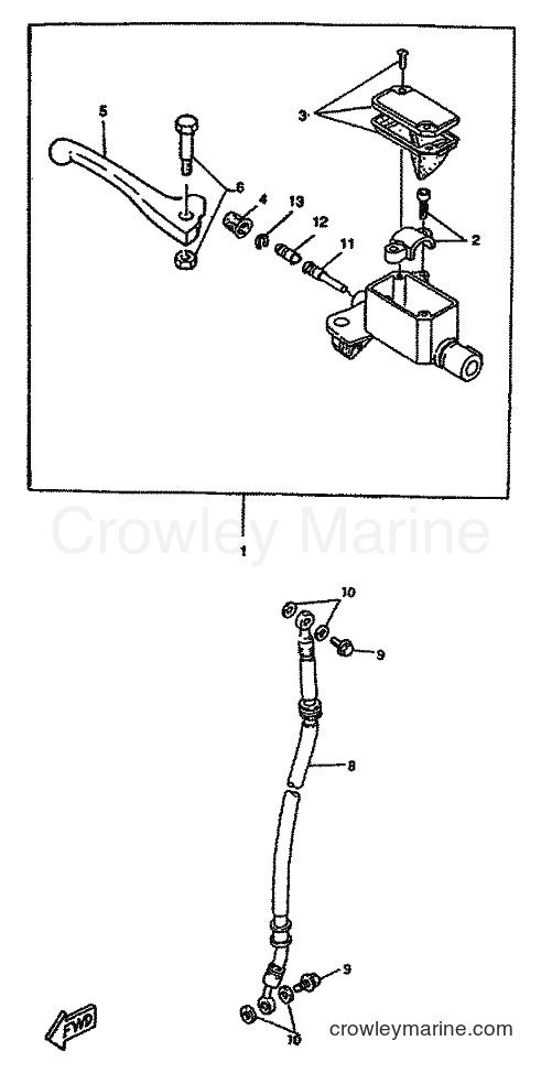 1998 Scooter CW50 - CW50 (4VVF) [010] - FRONT MASTER CYLINDER