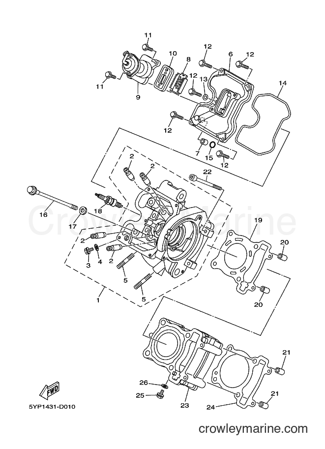 2011 Scooter T135SEC - T135SEC (55S1) [010] - CYLINDER HEAD