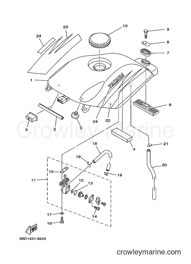 1998 Maxi-Scooter STR126A - STR126A (5BD1) [010] - FUEL TANK