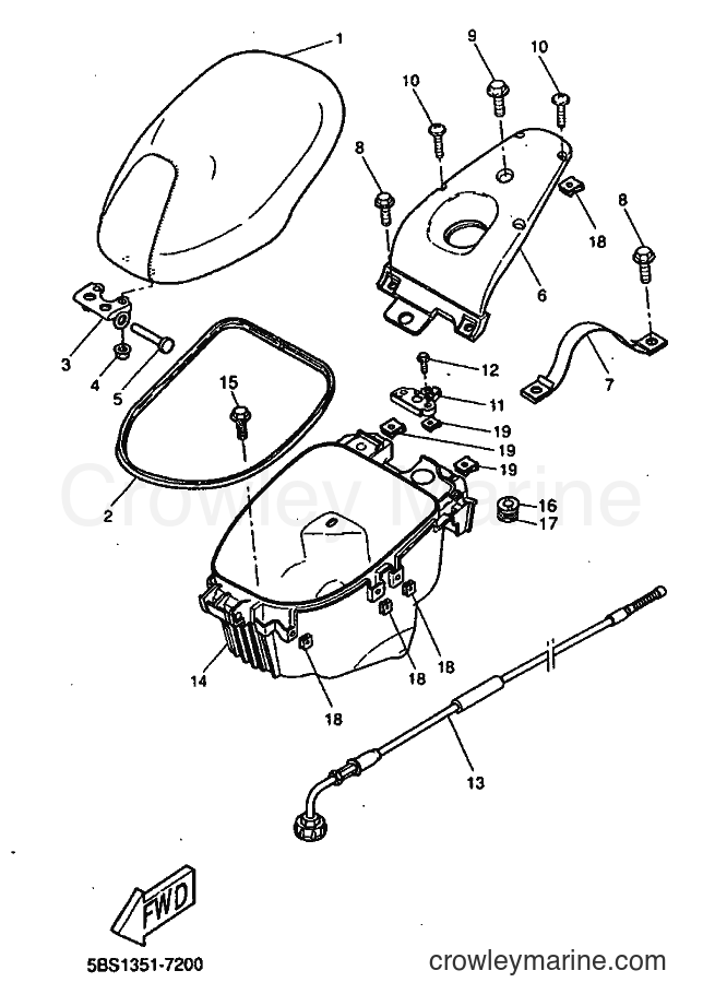1998 Scooter YQ50L - YQ50L (5CL3) [010] - SEAT & CARRIER