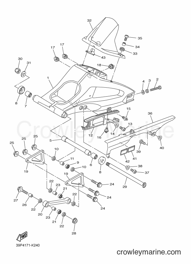 2012 Street Bike FZ8-N - FZ8-N (39PC) [010] - REAR ARM