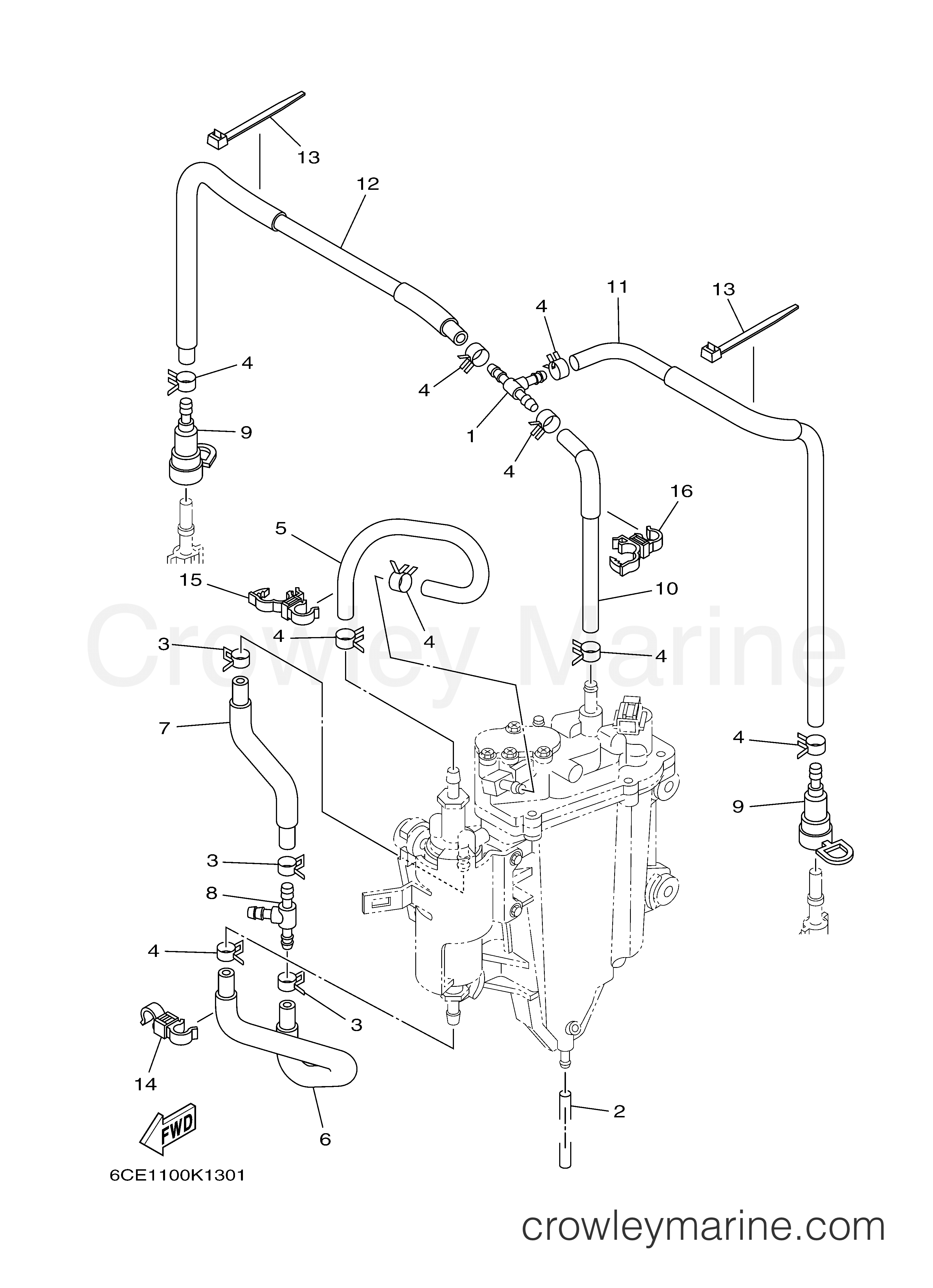 Yamaha Motors LF300UCA - FUEL INJECTION PUMP 2