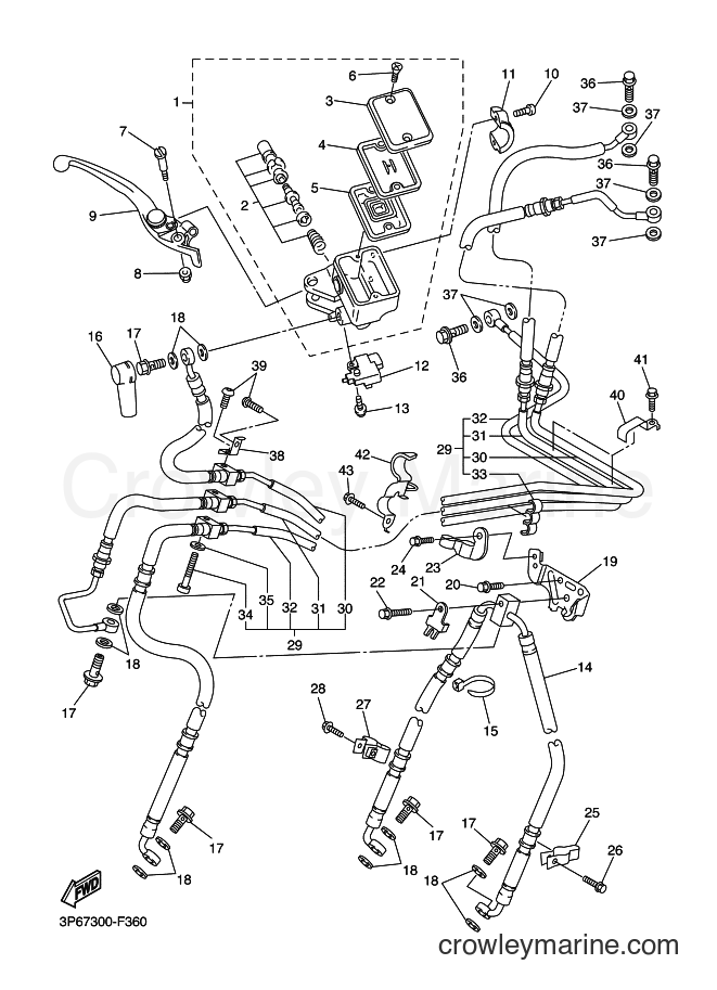 2007 Sport Bike FJR1300A - FJR1300A (3P6B) [010] - FRONT MASTER CYLINDER