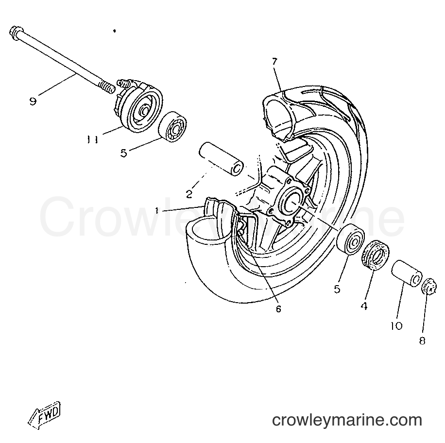 1996 Scooter CW50RS - CW50RS (4WB1) [999] - FRONT WHEEL