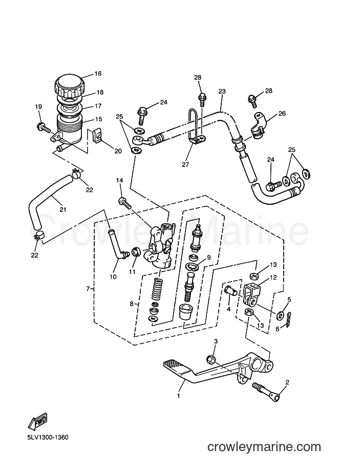 Yamaha Motors FZS1000 (5LV1) [071] - REAR MASTER CYLINDER