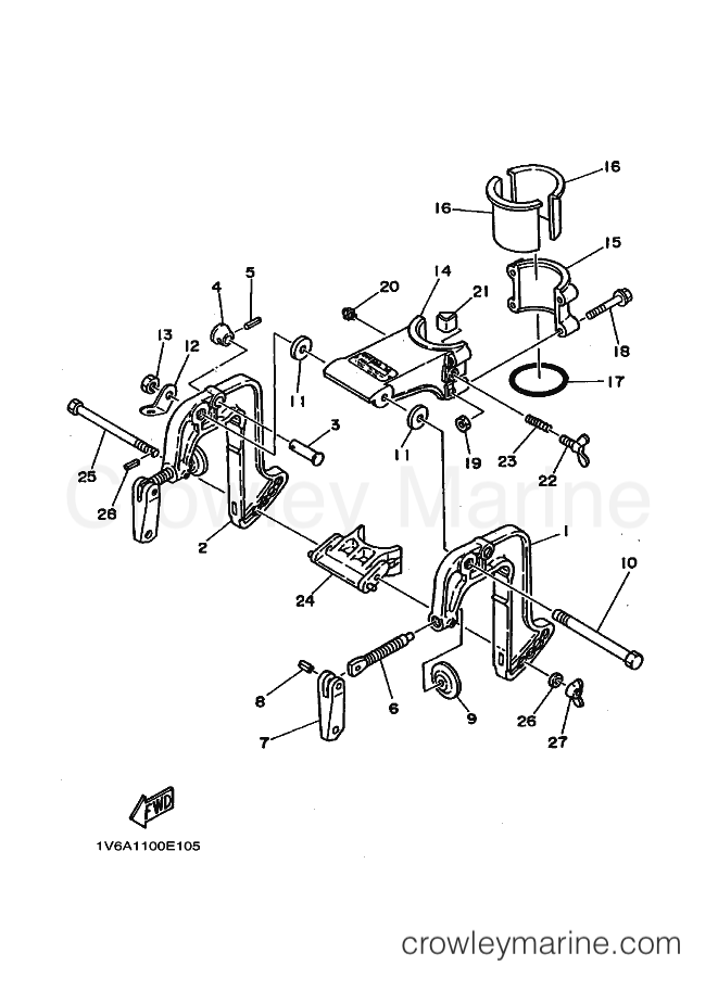 Yamaha Motors 2MSH (6A10) [020] - BRACKET 1