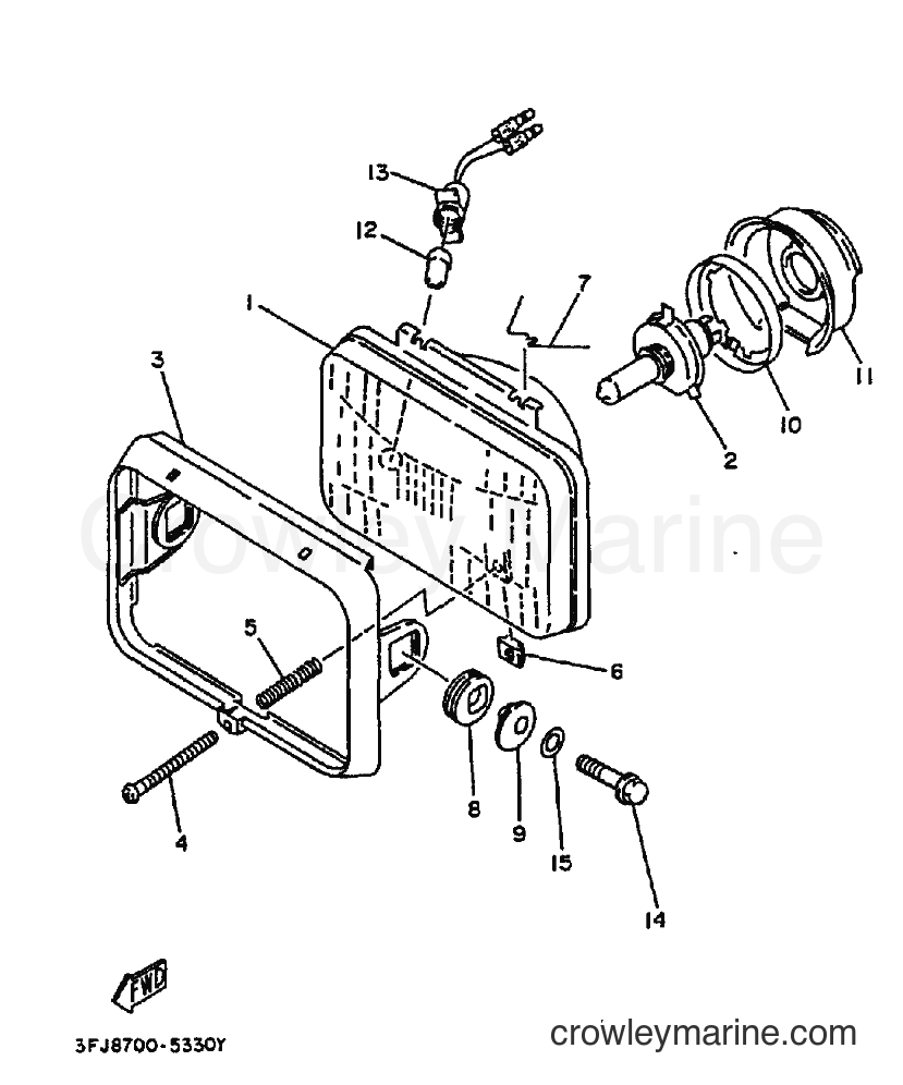 1995 Dirt Bike DT175 - DT175 (3FJ8) [010] - HEADLIGHT