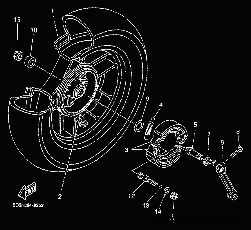 2000 Scooter YP125E - YP125E (5DSC) [010] - REAR WHEEL
