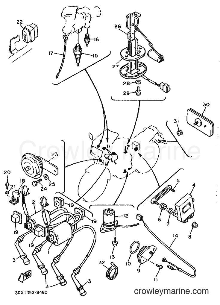 1988 Sport Bike FZ750 - FZ750 (3DX1) [99A] - ELECTRICAL 1