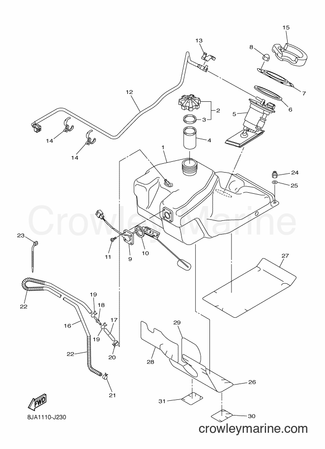 2011 Snowmobile RS10GT - RS10GT (8JA2) [020] - FUEL TANK