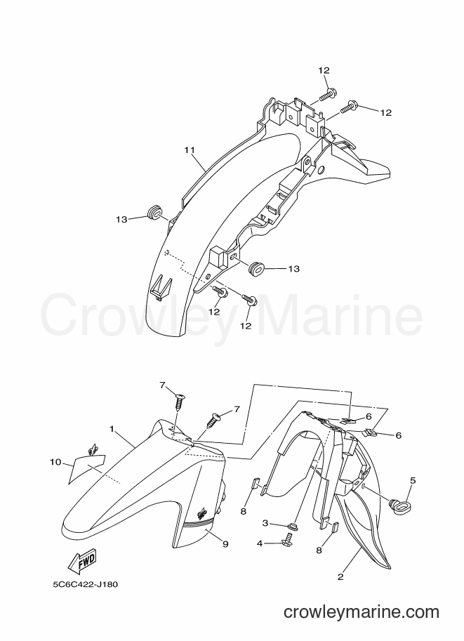Yamaha Motors T110LE (5C6A) [010] - FENDER