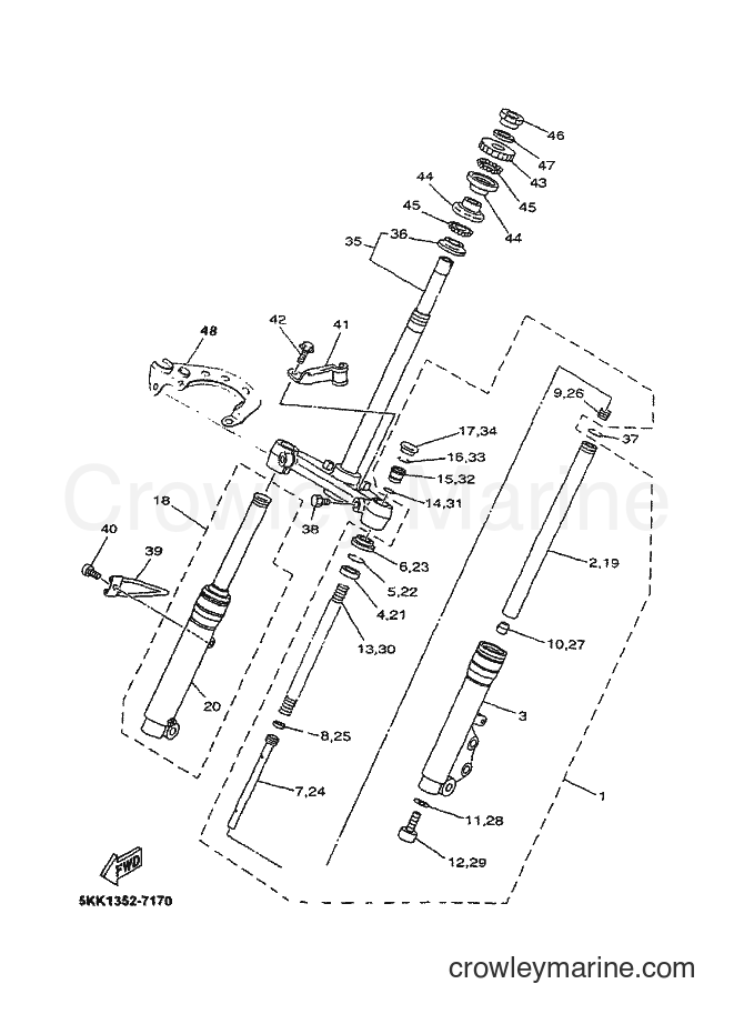 Yamaha Motors YN50 (5BW3) [010] - FRONT FORK