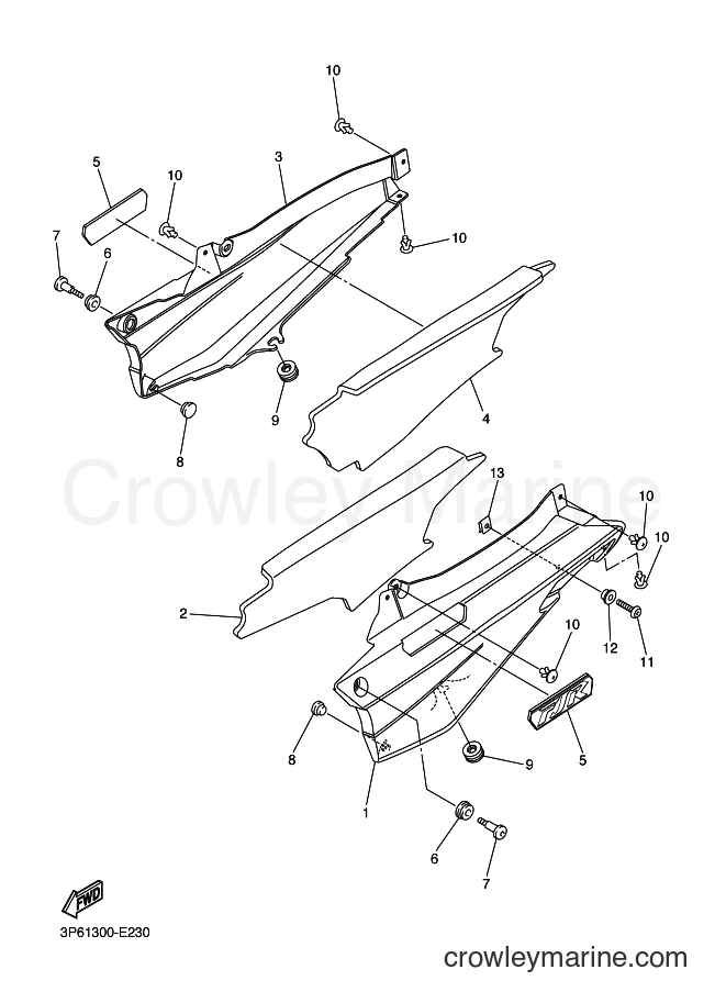 2006 Sport Bike FJR1300A - FJR1300A (3P61) [080] - SIDE COVER