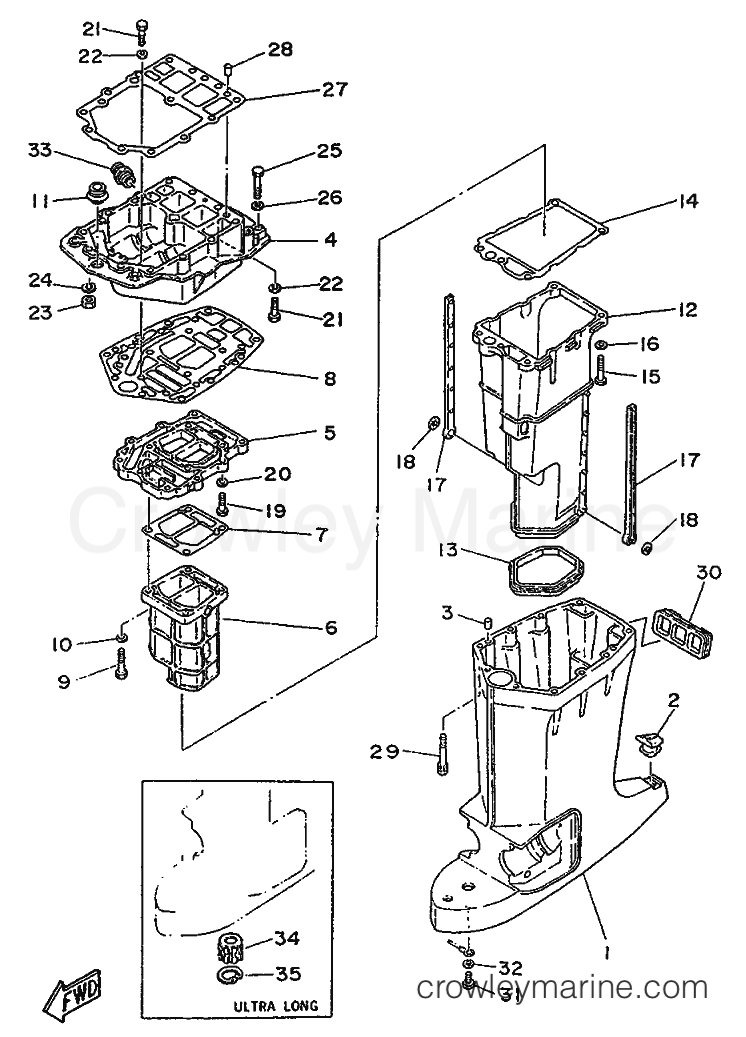 Yamaha Motors 200AET0 (6G6) [999] - UPPER CASING