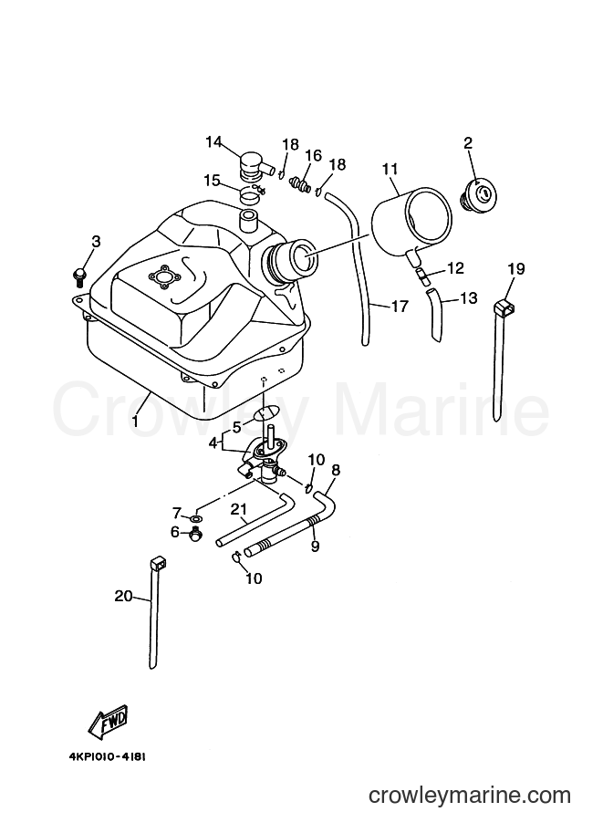 1996 Scooter XC125TR - XC125TR (4TH4) [999] - FUEL TANK