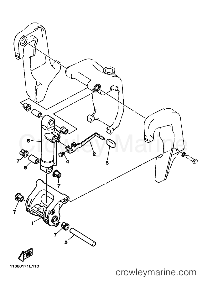 Yamaha Motors 85AE (6880) [010] - BRACKET 2