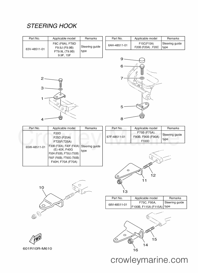 Yamaha Motors RIGGING REMOCON-2014 (601R) [010] - STEERING HOOK 2