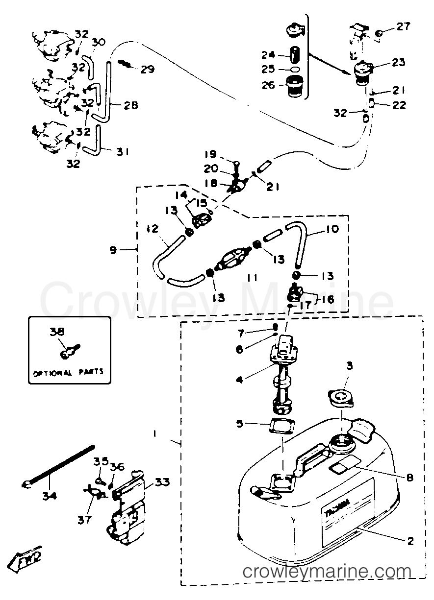 Yamaha Motors 30MLHS - FUEL TANK