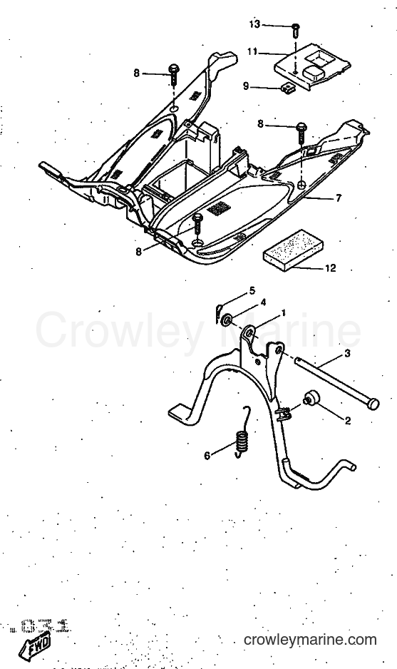 1997 Scooter YQ50 - YQ50 (5DR1) [999] - STAND & FOOTREST