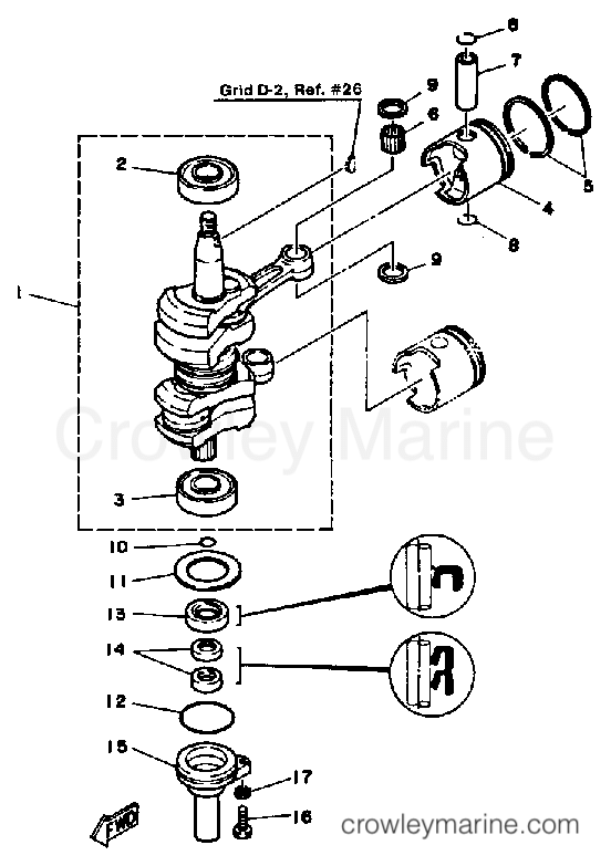 Yamaha Motors 30ELJ - CRANK PISTON