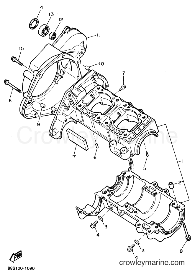 Yamaha Motors EX570E (89K1) [020] - CRANKCASE