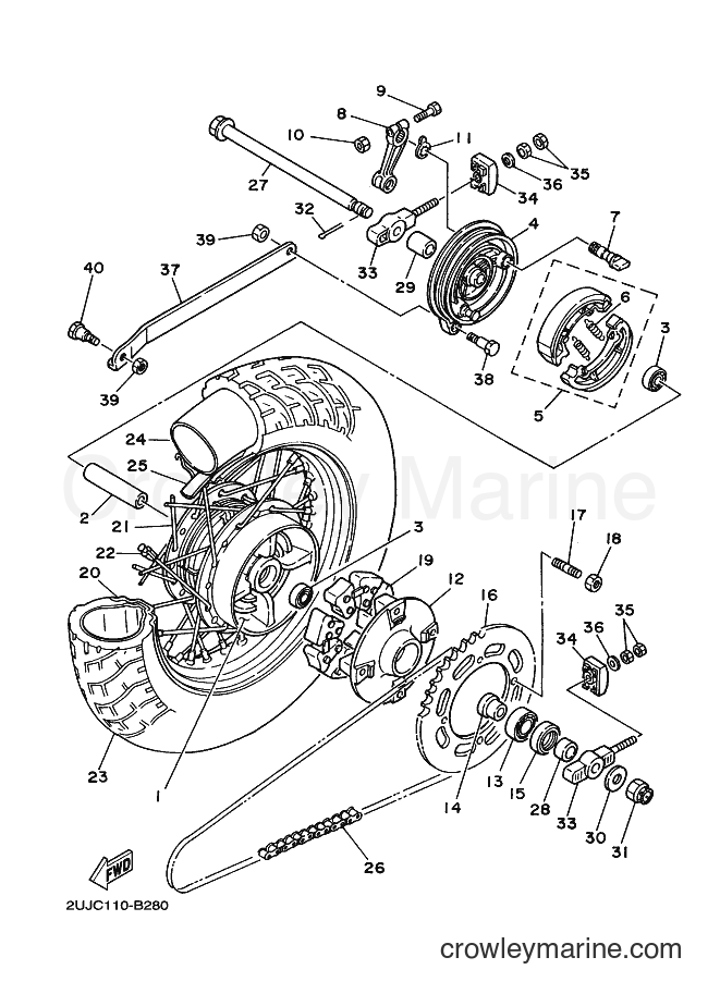 2003 Cruiser XV250 - XV250 (2UJD) [010] - REAR WHEEL