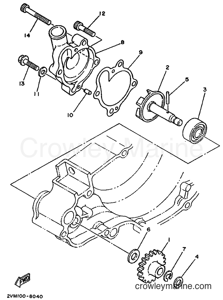 1988 Dirt Bike YZ250 - YZ250 (2VM0) [030] - WATER PUMP