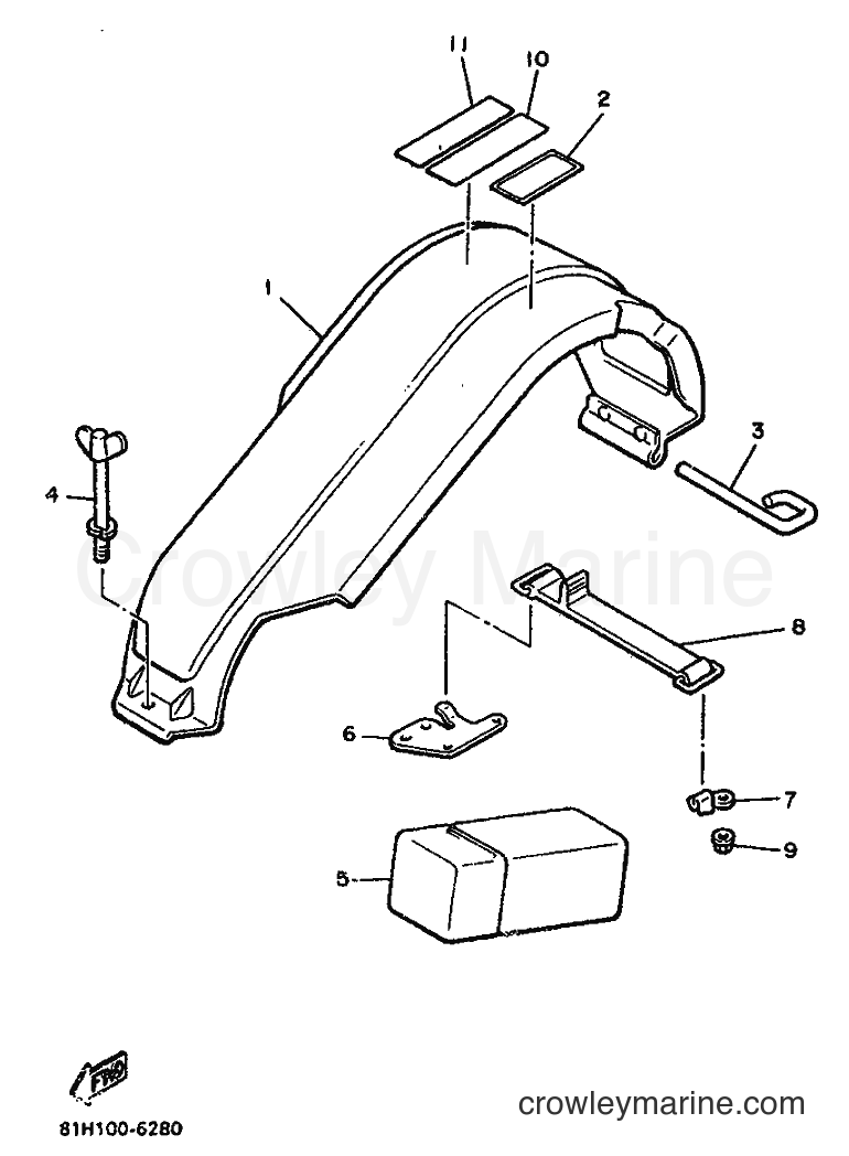1989 Snowmobile PZ480N - PZ480N (86F1) [010] - GUARD & LUGGAGE BOX