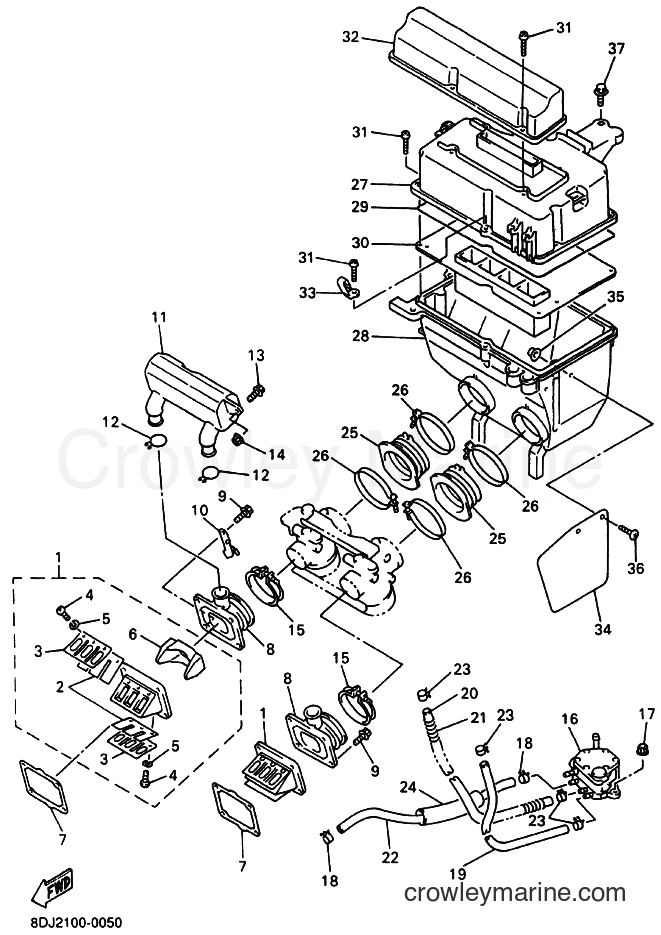 Yamaha Motors PZ500 (8DJ2) [020] - INTAKE