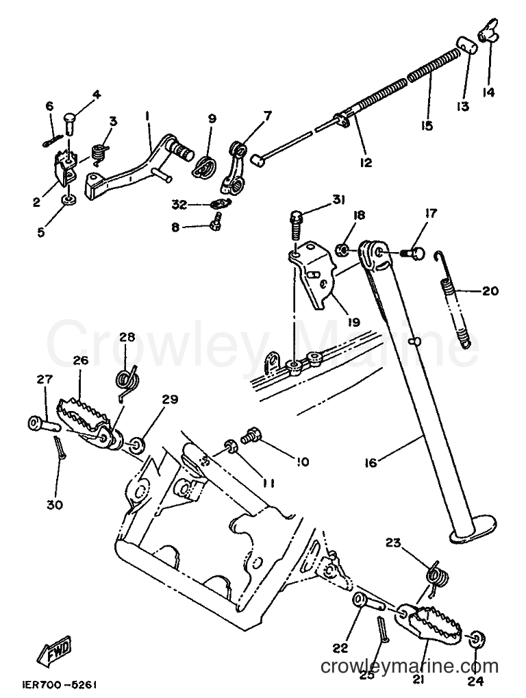 Yamaha Motors TY250 (59N) [99A] - STAND & FOOTREST