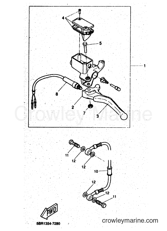 1998 Scooter YQ50 - YQ50 (5DR4) [010] - REAR MASTER CYLINDER
