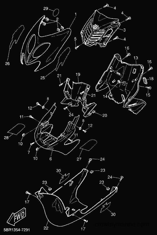 1999 Scooter YQ50 - YQ50 (5KL1) [010] - LEG SHIELD