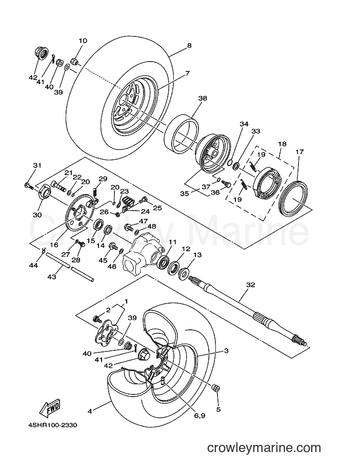 2003 ATV YFM400FW - YFM400FW (4SHU) [010] - REAR WHEEL