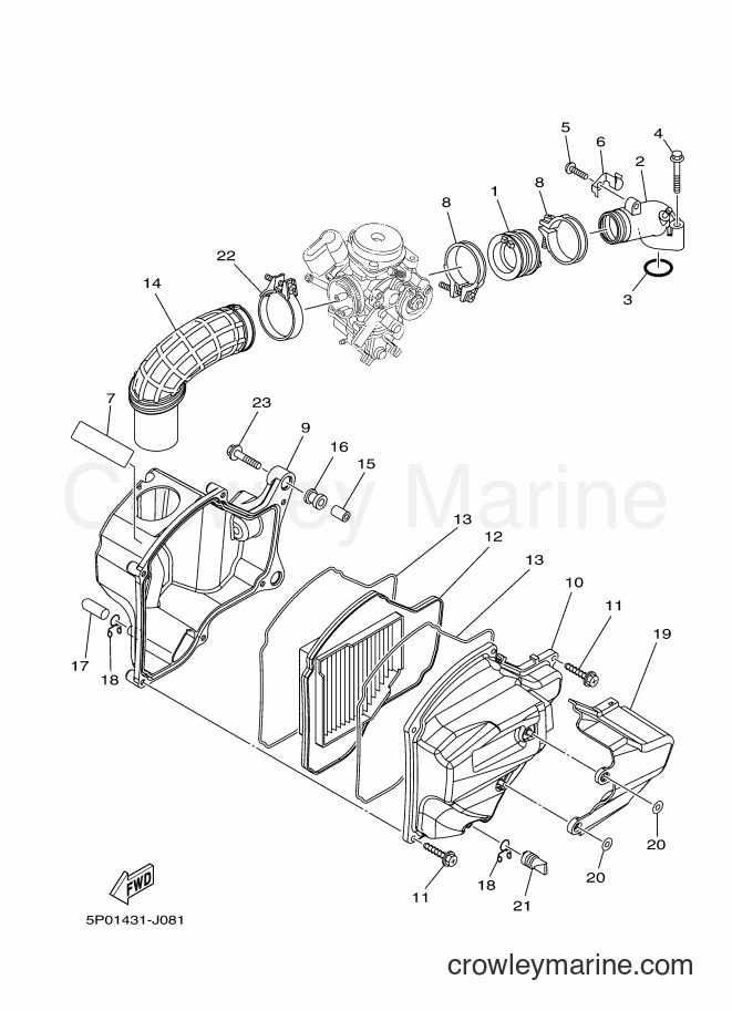 Yamaha Motors AT135C (5P08) [010] - INTAKE