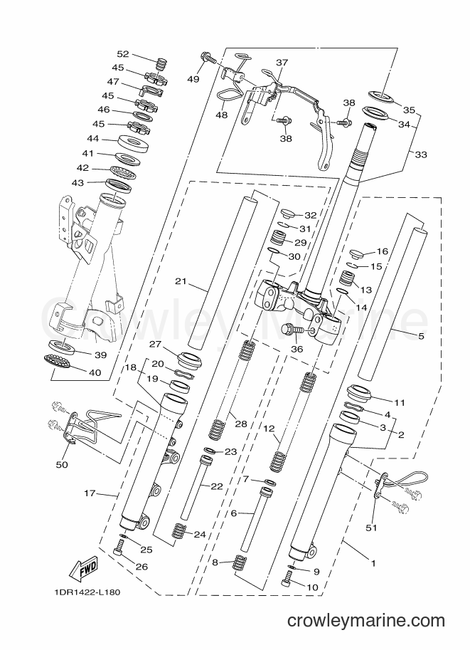 Yamaha Motors XC115S (1DR3) [010] - STEERING