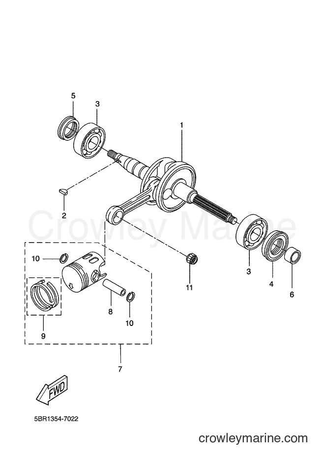 Yamaha Motors CS50 (2AD6) [040] - CRANKSHAFT & PISTON