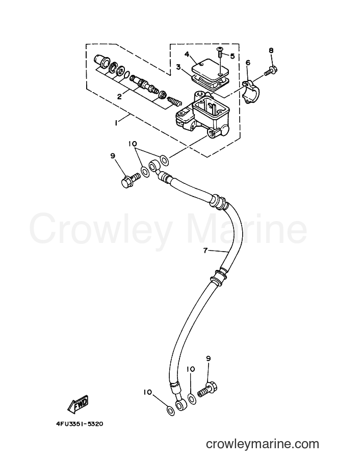 1998 Dirt Bike TDR125 - TDR125 (5AN4) [080] - FRONT MASTER CYLINDER
