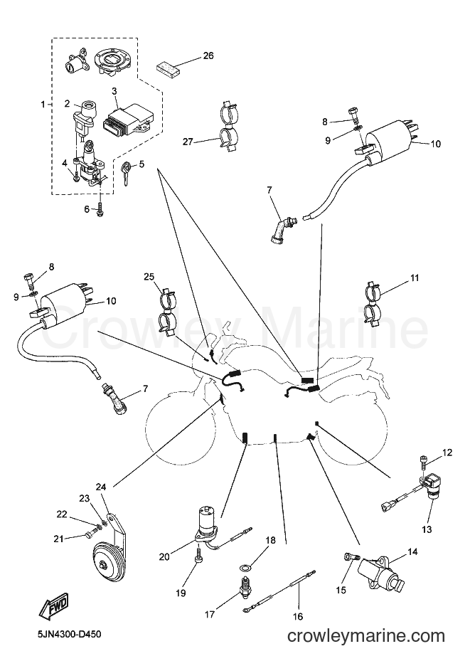 Yamaha Motors BT1100 (5JN4) [010] - ELECTRICAL 1