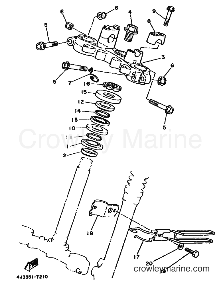 1987 Dirt Bike DT125-MX - DT125-MX (4J3) [999] - STEERING