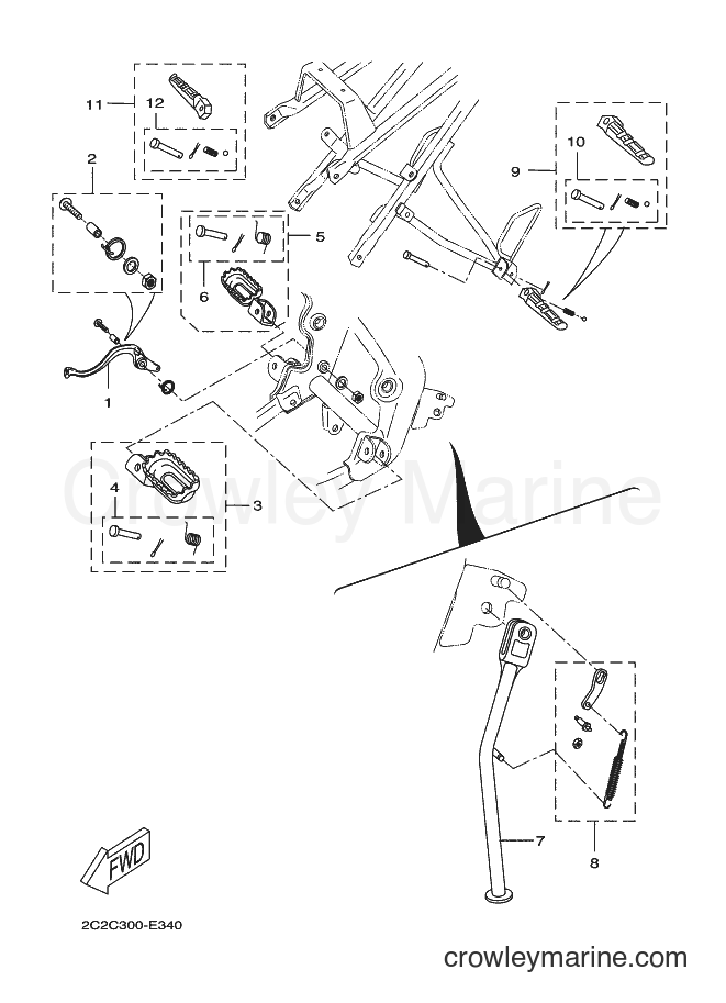 2006 Scooter DT50R - DT50R (2C2E) [010] - STAND & FOOTREST