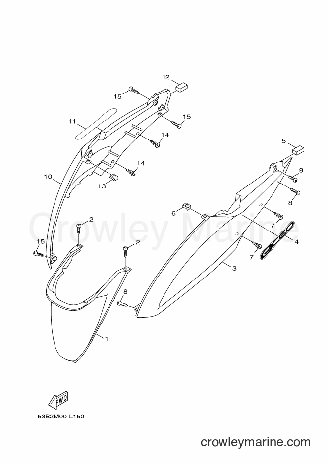 Yamaha Motors HW125 (53B2) [010] - SIDE COVER