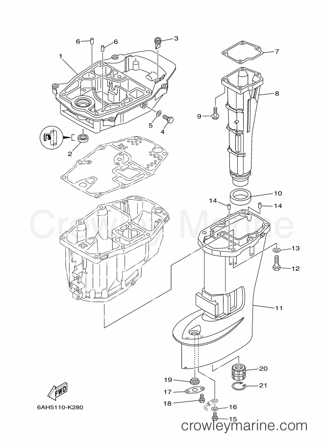 Yamaha Motors F9.9HMHS (6CA3) [120] - UPPER CASING