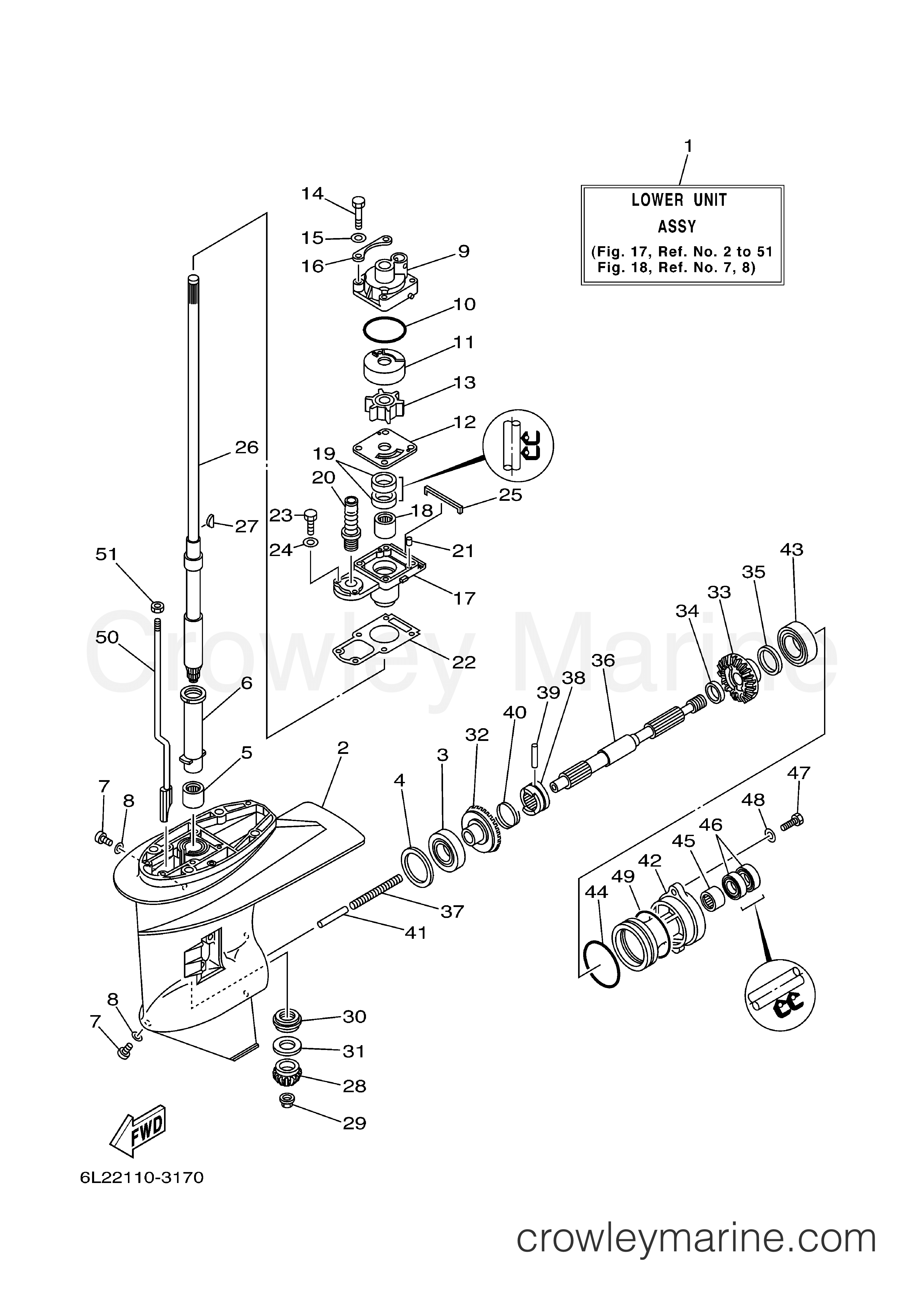 Yamaha Motors 25MSHB - LOWER CASING DRIVE 1