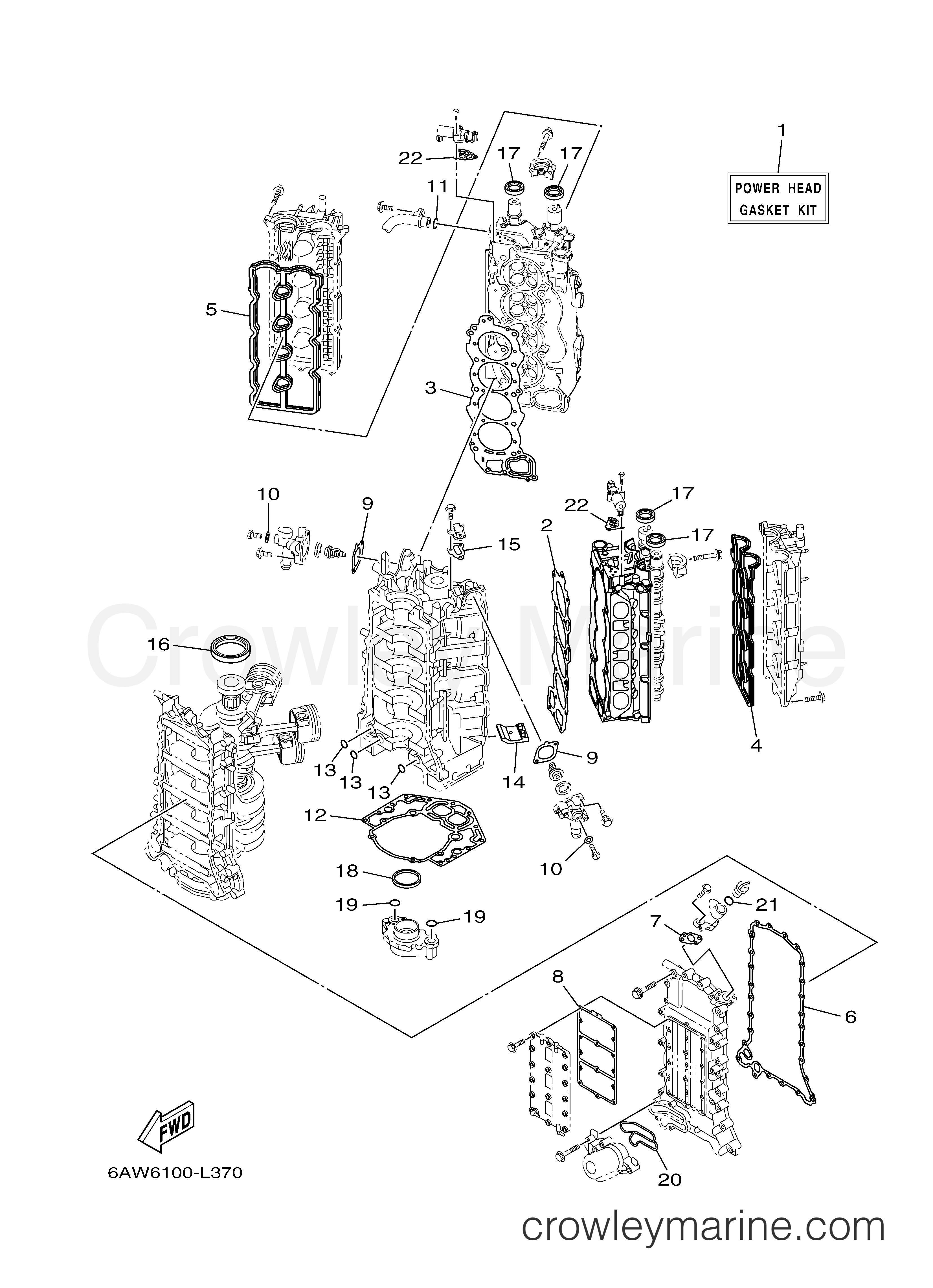 Yamaha Motors F350UCB - REPAIR KIT 1
