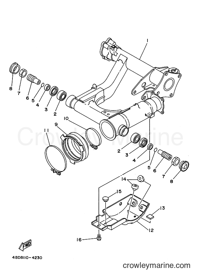 1994 ATV YFB250 - YFB250 (4BD9) [010] - REAR ARM