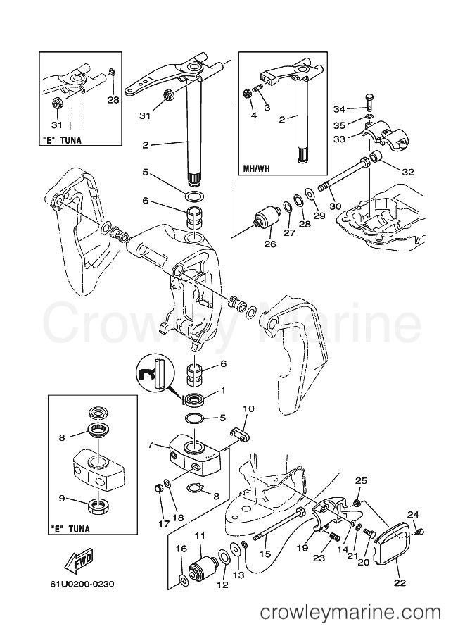 Yamaha Motors E115AMHL (61U5) [190] - BRACKET 2